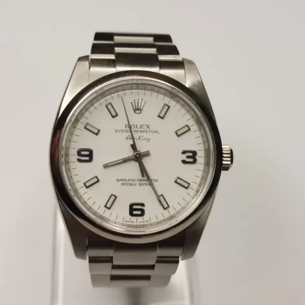 Rolex Oyster Perpetual με λευκό καντράν μετά το service