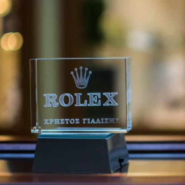 Πλακέτα Rolex με το όνομα Χρήστος Γιαλίζης στο εργαστήριο GRtime